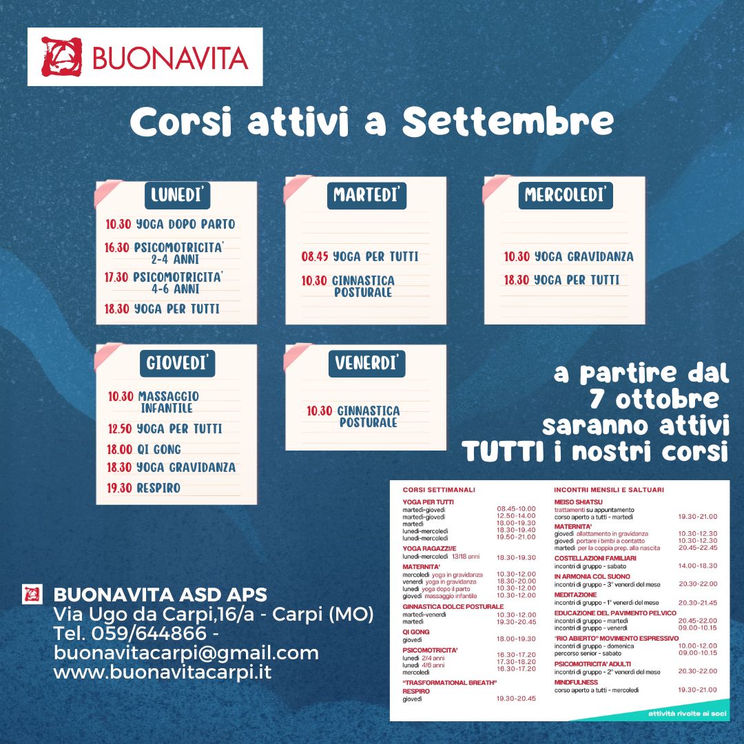 CORSI SARANNO SOSPESI PER LESTATE DA GIOVEDI 108 A DOMENICA 1009. LA SEGRETERIA RIAPRE LUNEDI 4 SETTEMBRE. I CORSI RIPARTONO DA LUNEDI 9 SETTEMBRE. I TRATTAMENTI DI MEISO SHIATSU CONTINUERANNO 1